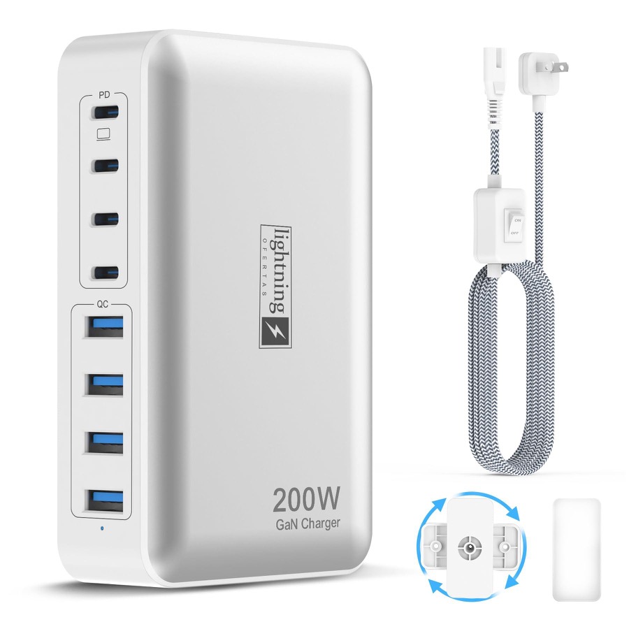 Generic Brand Power-Routing Station - 200W Charging Station for Multiple Devices